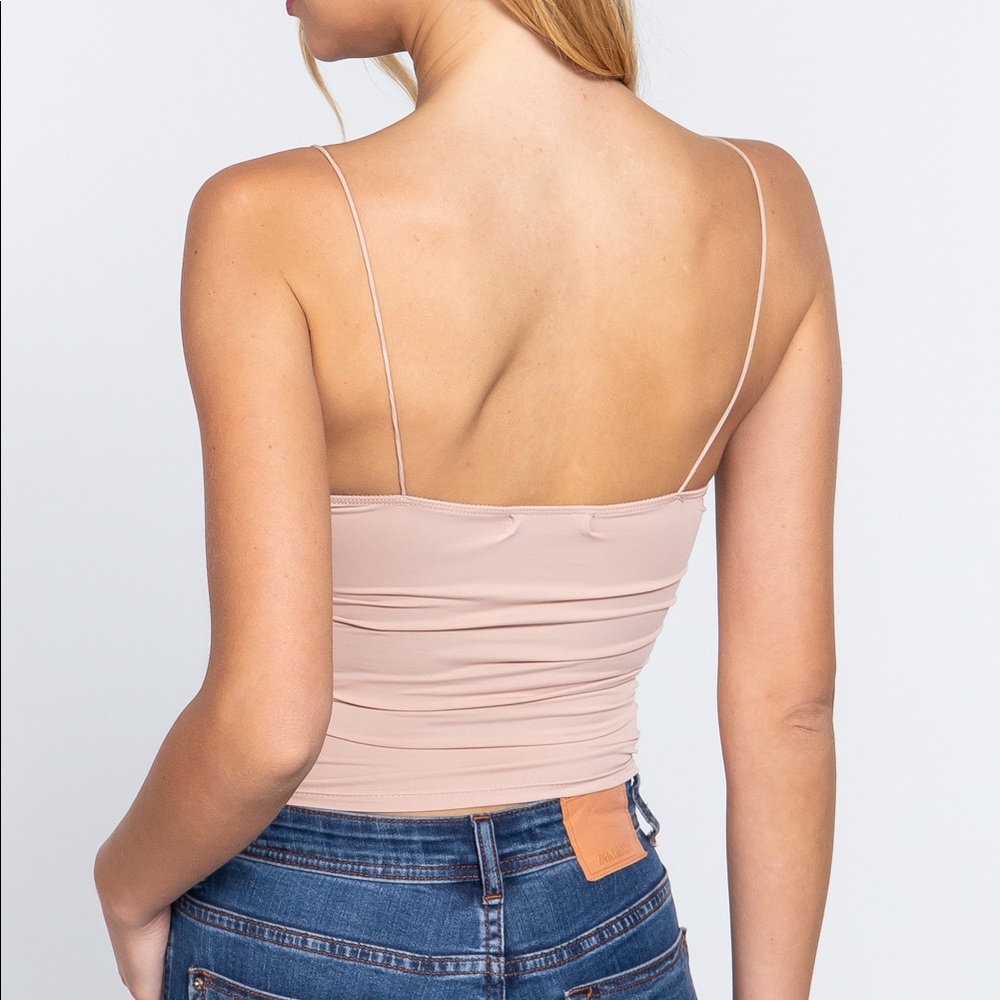 Pink Runched top - Picture 2 of 2